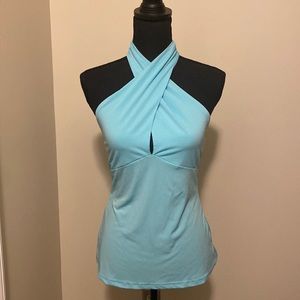 Sky Blue Twist pull over top